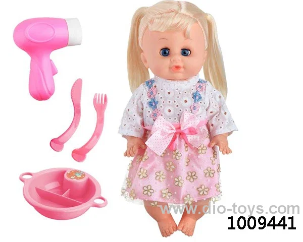 14 inch doll with IC &SOUND &Movable eye in PVC bag