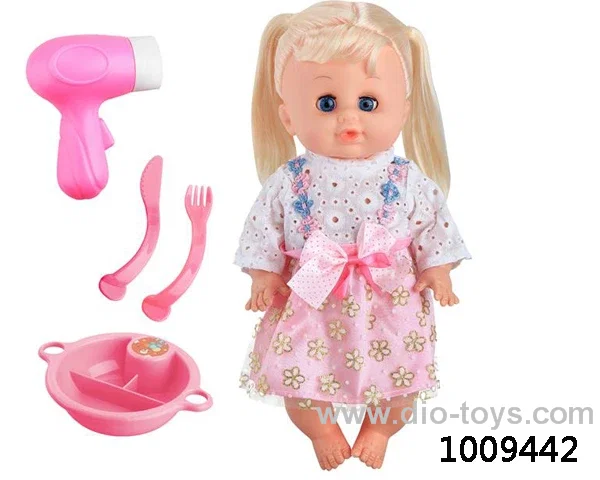 14 inch doll with IC &SOUND &Movable eye in PVC bag