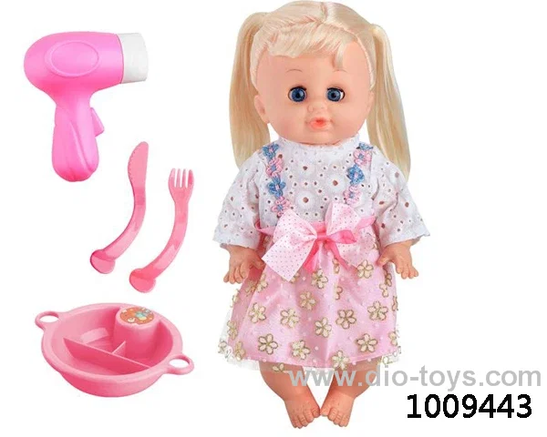 14 inch doll with IC &SOUND &Movable eye in PVC bag