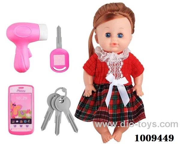 14 inch doll with IC &SOUND &Movable eye in PVC bag
