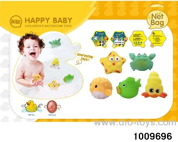 Soft plastic doll playing in water in Net bag