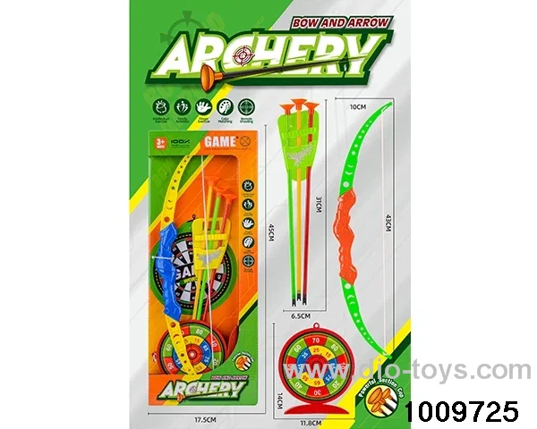 bow and arrow in color box
