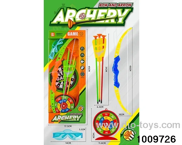 bow and arrow in color box