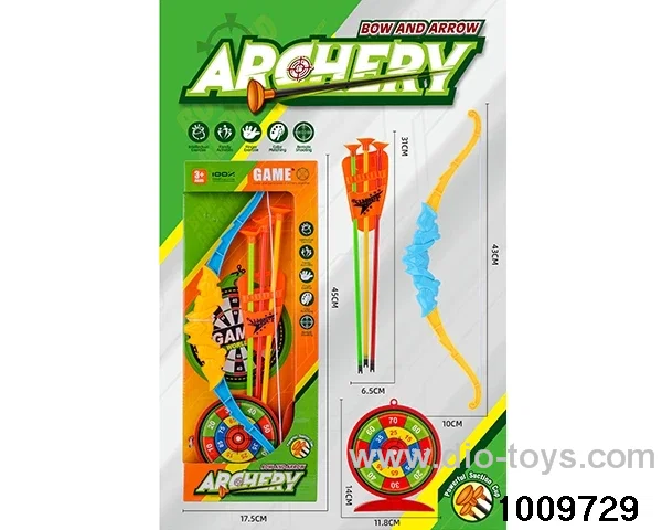 bow and arrow in color box