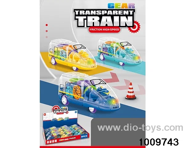 Gear light transparent inertial vehicle (1 box of 9) in display box