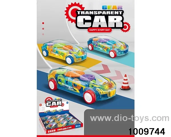 Gear light transparent inertial vehicle (1 box of 9) in display box