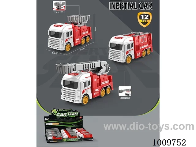 Inertia fire trucks (12pcs) in display box