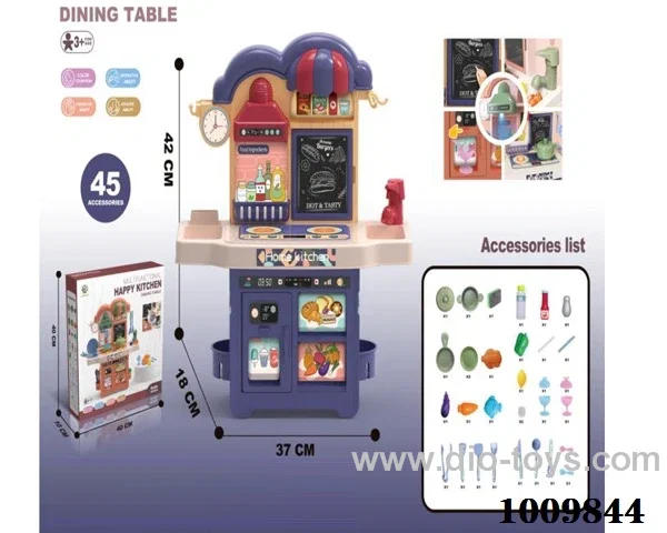 Kitchen set with light&sound 3 color mixed loading  in Hand box