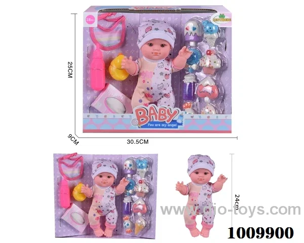 10inch doll with milk bottle etc without ic in window box