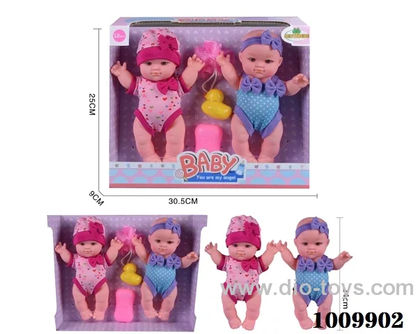 2pcs 10inch doll with duck_x000D_
&Soap& Bath ball without ic
