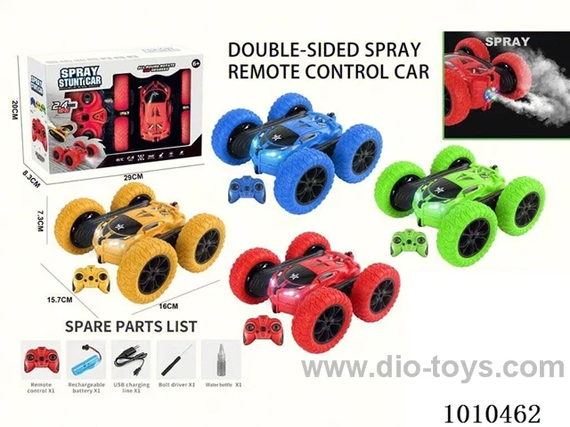 2.4GDouble-sided spray RC car with light&music 4 color mixed loading