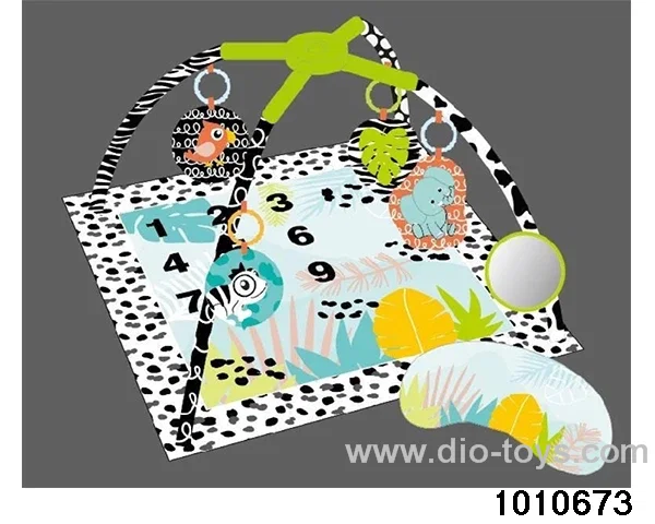 Folding black and white square pad in color box