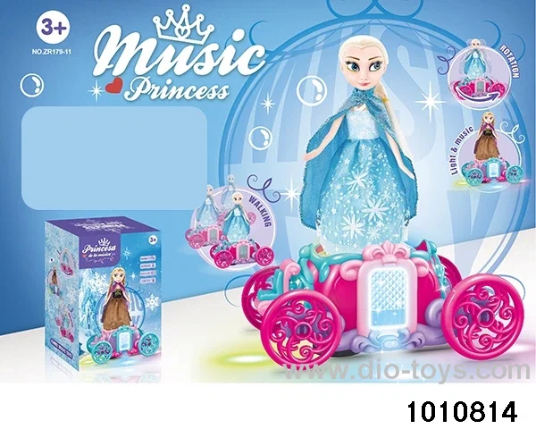 B/O Music Pumpkin Car Snow Princess in color box