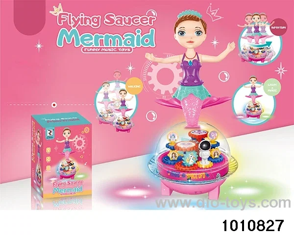 B/O gear flying saucer mermaid in color box
