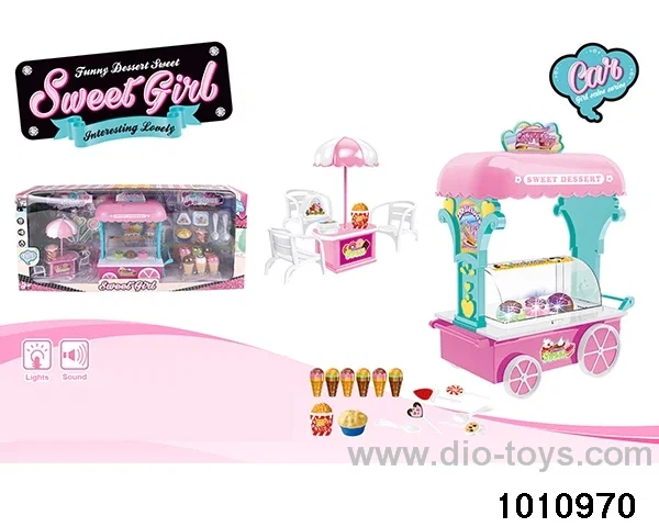 Ice cream cart in window box