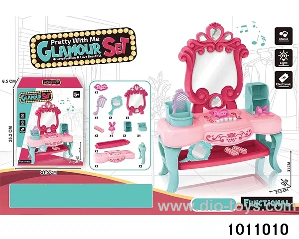 Dressing table with accessories in color box