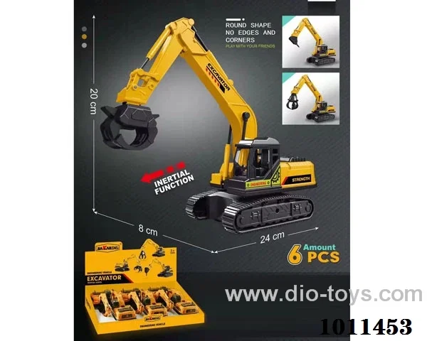 6pcs Inertial engineering vehicle in Display box