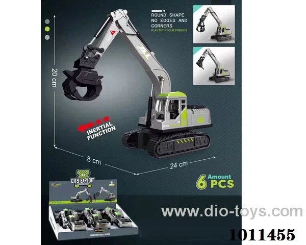 6pcs Inertial engineering vehicle in Display box