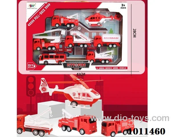 pull back car set in color box