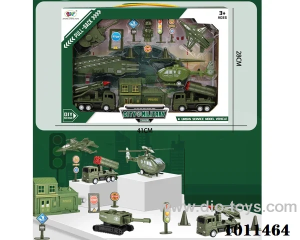pull back car set in color box