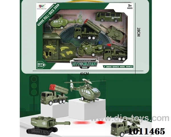 pull back car set in color box