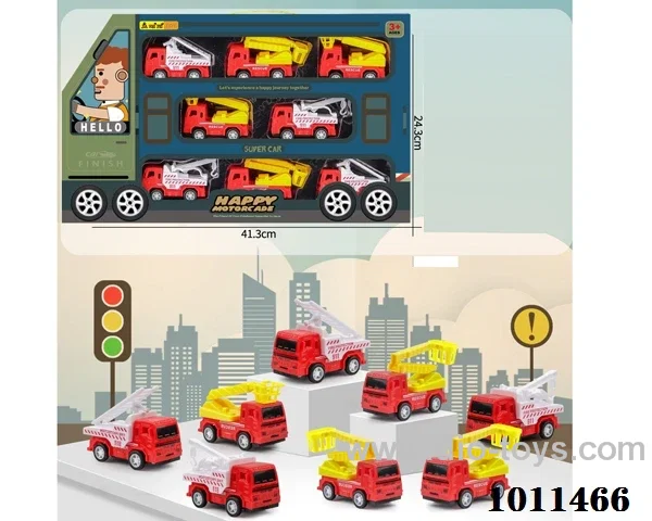 8pcs pull back car set in color box