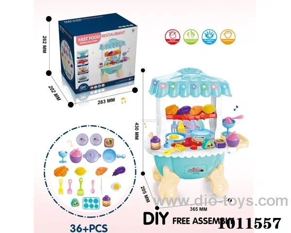 kitchen car set with  light &music  not include  in color box