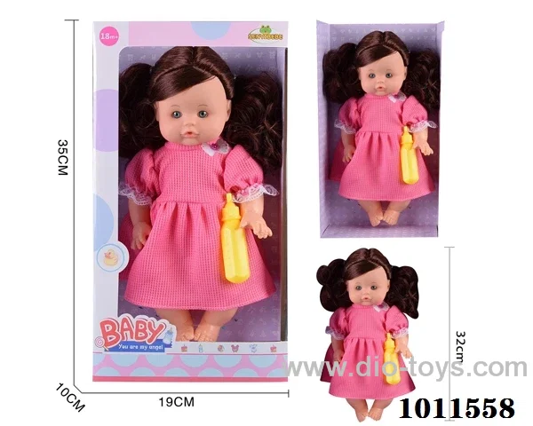 14 inch doll with Suction bottle without ic  in Window box