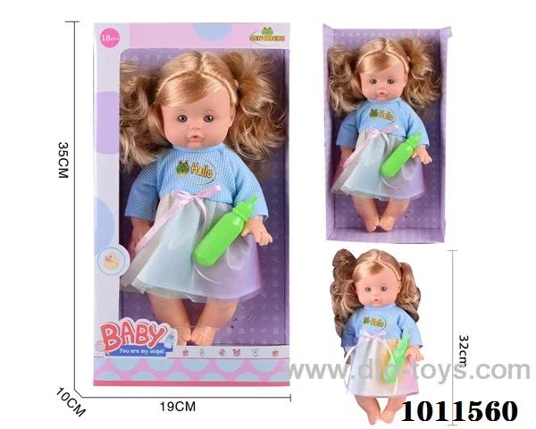 14 inch doll with Suction bottle without ic  in Window box