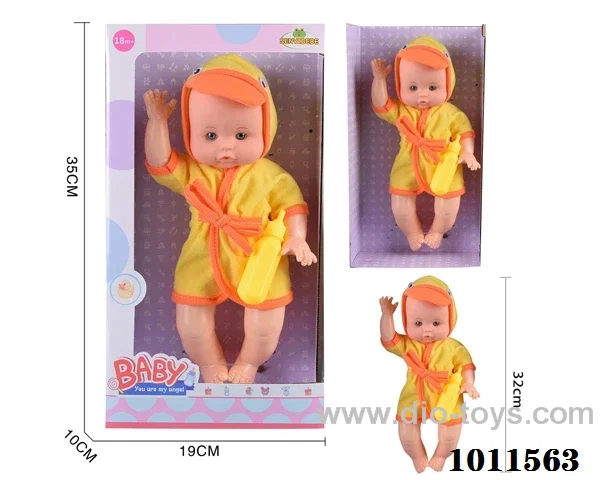14 inch doll with Suction bottle without ic  in Window box