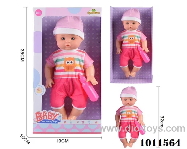14 inch doll with Suction bottle without ic  in Window box