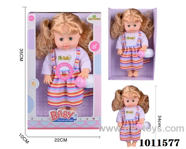 15inch blow bottle ,movable eye drink water doll,with Absorbent milk bottles&,With 6-sound IC