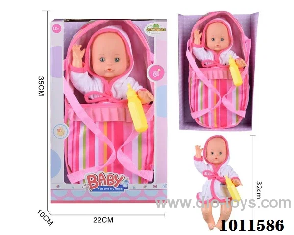 14inch blow bottle , drink water doll,with Absorbent milk bottles,bag ,without  IC.