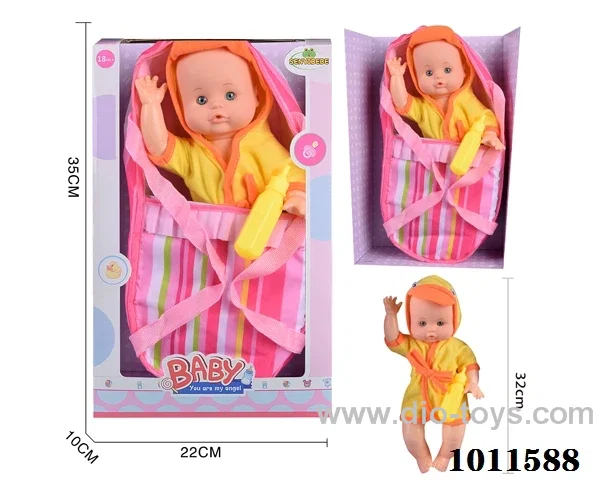 14inch blow bottle , drink water doll,with Absorbent milk bottles,bag ,without  IC.
