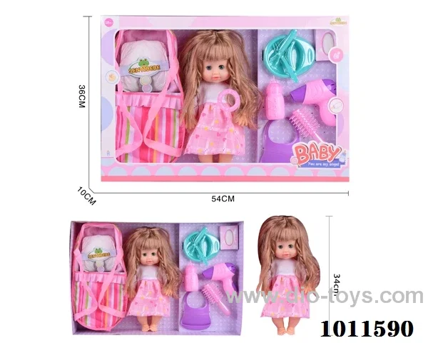 15inch blow bottle ,movable eye doll ,with  6-sound ic in Window box