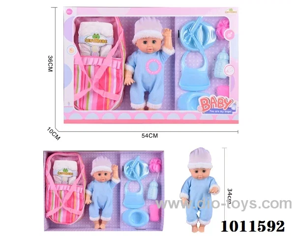 15inch blow bottle ,movable eye doll,with  6-sound IC in Window box