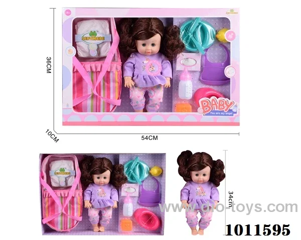15inch blow bottle ,movable eye doll,with  6-sound IC in Window box