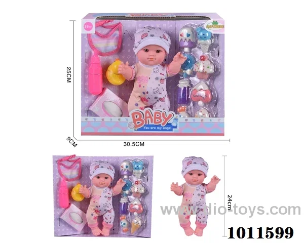 10inch doll ,with milk bottle ,duck,etc without IC.