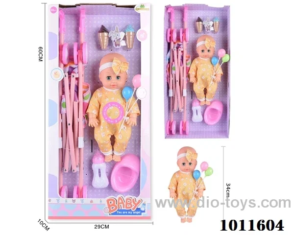 15inch blow bottle, movable eye drink water  doll,with 6-sound ic in Hand box