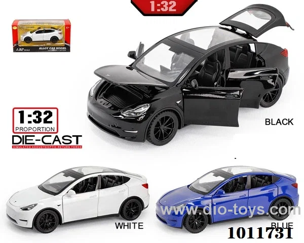 1:32 Alloy car with light&sound 3 color mixed loading  in window box