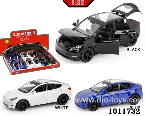 12pcs 1:32 Alloy car with light&sound 3 color mixed loading  in diaplay  box