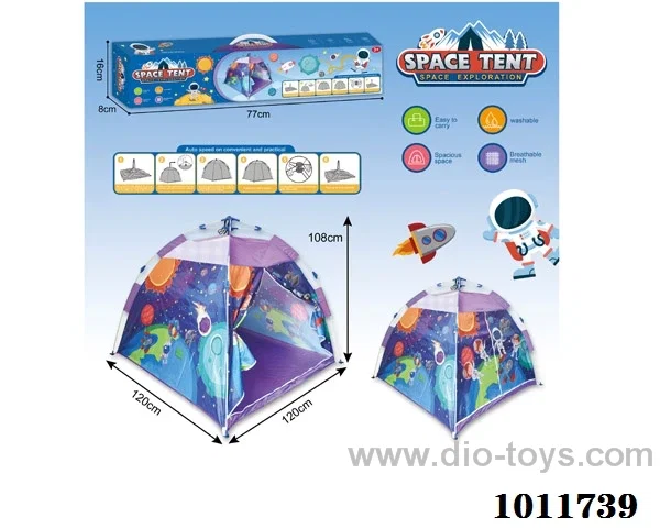 Self-folding tent in Color box