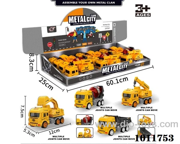 12pcs Inertial alloy car in  Display box