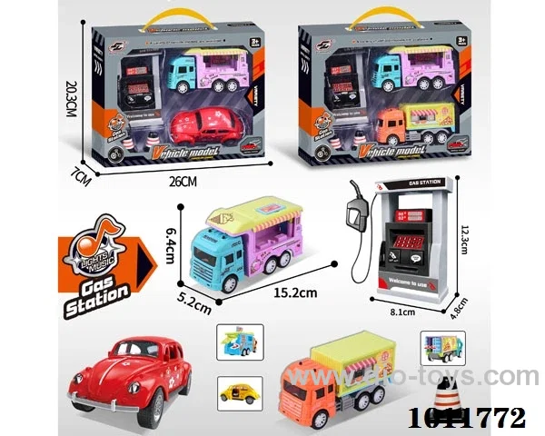 Inertial car set 2 boxes mixed with light &music in Window box