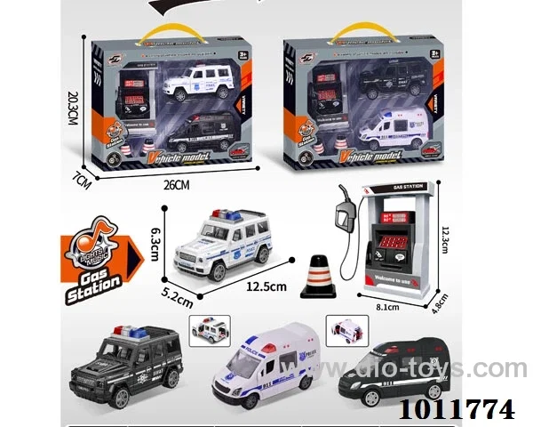 Inertial car set 2 boxes mixed with light &music in Window box