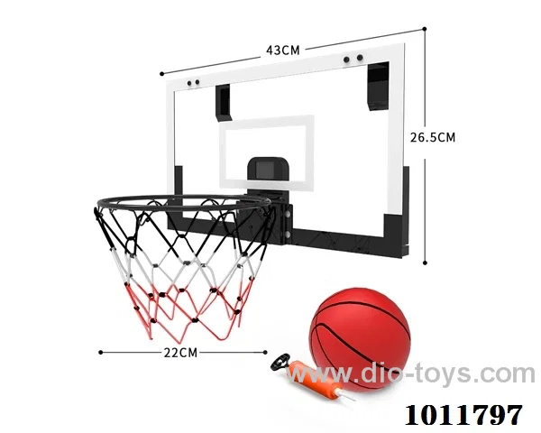 Scoring hanging basketball board in color box