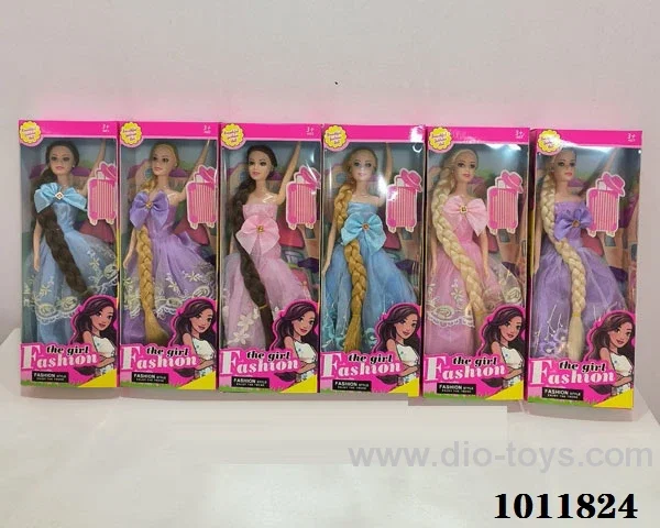 11inch doll with many types of clothes mixed in window box
