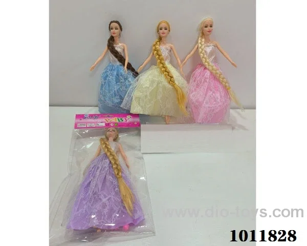 11inch doll with 4 types of clothes mixed in PP bag with header
