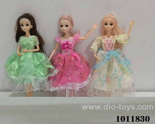 11inch doll with 3 types of clothes mixed in PP bag with header