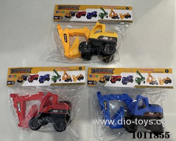 Engineering vehicle 3 color mixed loading in pp bag with header
